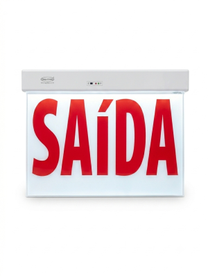 Luminaria Indicativa " Saida " Dupla Face 50 x 32 C/ Adesivo 30709 *