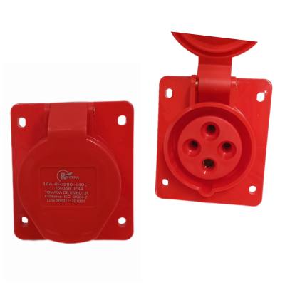 Tomada Ind Emb 3 P + T 16 A Vermelho 6H IP44 7884046 *