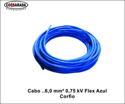 Cabo ..6,0 mm² 0,75 kV Flex Azul 0109-AZ*