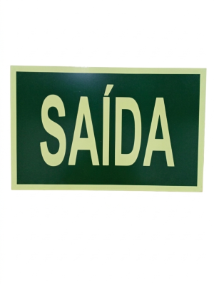 Placa Fotoluminescente 50 x 32 cm Saida *