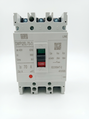 Disjuntor 3 x ..70 A 20 kA DWP125L-70-3 Caixa Moldada 14256828 *
