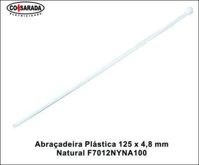 Abracadeira Plastica 125 x 4,8 mm Natural F7012NYNA100*
