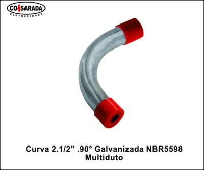 Curva 1.1/2" .90° Zincada