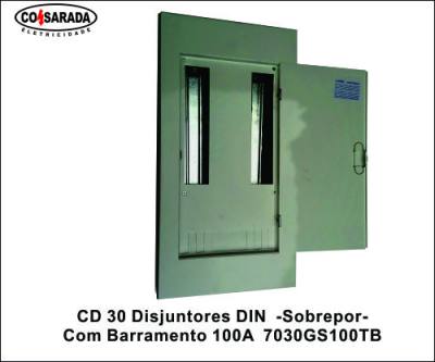 CD 30 Disjuntor DIN Sobrepor C/ Barramento 100A 7030GS100TB*
