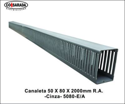 Canaleta .50 x 80 x 2.000 mm R.A. Cinza 5080-E/A*
