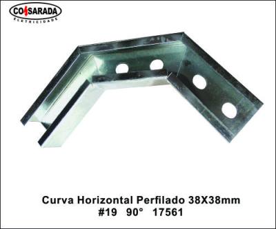 Curva Horiz. Perfilado .38 x 38mm 90º PZ 17561*