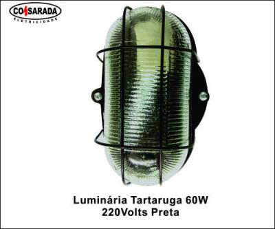 Luminaria Tartaruga 60W 220V Preta 56*