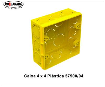 Caixa 4 x 4 Plastica Quadrada 57500/042*