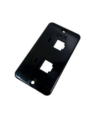 Espelho Cond .3/4" PVC 2 RJ 45 Preto 260 *