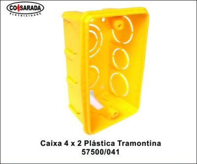 Caixa 4 x 2 Plastica Retangular Tramontina 57500/044 *