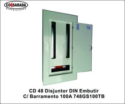 CD 48 Disjuntor DIN Embutir C/ Barramento 100A 748GS100TB*