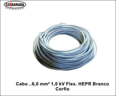 Cabo ..6,0 mm² 1,0 kV Flex. HEPR Branco B1024E-BC*
