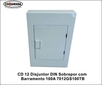 CD 12 Disjuntor DIN Sobrepor C/ Barramento 100A 7012GS100TB*
