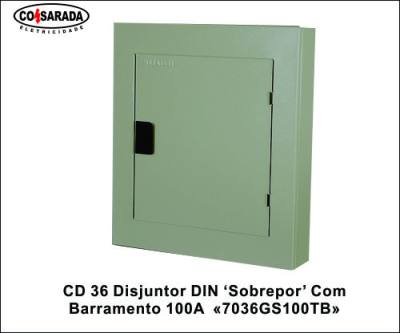 CD 36 Disjuntor Sobrepor DIN C/ Barramento 100A 7036GS100TB