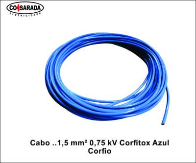 Cabo ..1,5 mm² 0,75 kV Azul *