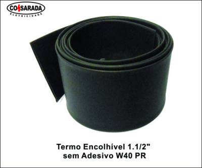 Termo Encolhivel 1.1/2" s/ Adesivo 40/20mm Preto W40PR*