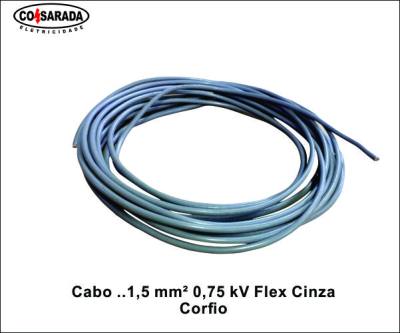 Cabo ..1,5 mm² 0,75 kV Flex Cinza 0106-CZ*