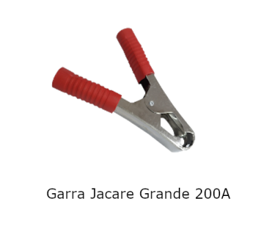 Garra Jacare Grande 200A Vermelha *