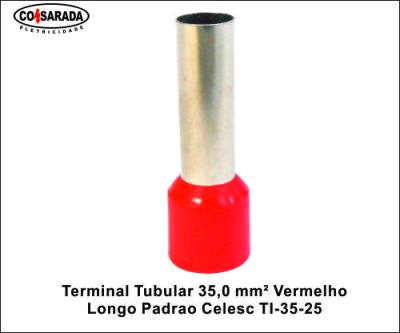 Terminal Tubular 35,0 mm² Vermelho Longo Padrao Celesc TI-35-25*