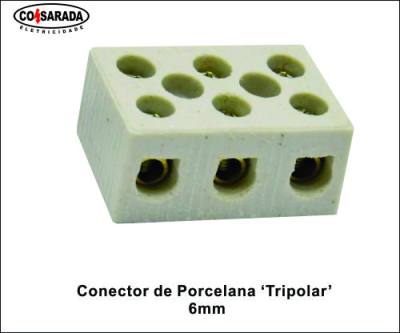 Conector Porcelana Tripolar .6 mm*