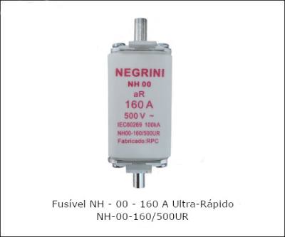 Fusivel NH - 00 - 160 A Ultra Rapido NH-00-160/500 aR*