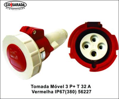 Tomada Movel 3 P + T .32 A Vermelha 6H IP67 05167.4256.67