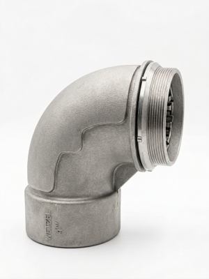 Conector Box Curvo 4" Aluminio *
