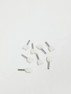Terminal Tubular .0,50 mm² Duplo Branco 191*