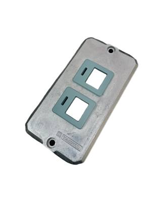 Espelho Cond .1/2 x 3/4" Aluminio 2 RJ45 S/ Pintura 56117/016*