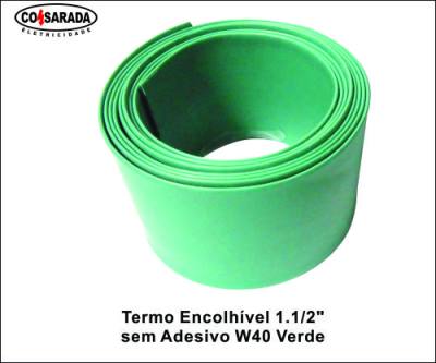 Termo Encolhivel 1.1/2" s/ Adesivo 40/20mm Verde W40VD*