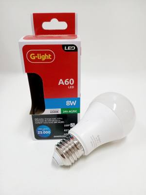 Lampada LED ..8 W Bulbo 24VAC/DC E-27 6500K 180.06.0517*