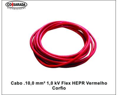 Cabo .10,0 mm² 1,0 kV Flex HEPR Vermelho B1025E-VM*