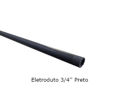 Eletroduto .3/4" PVC Preto Encaixe 3 mts 146*