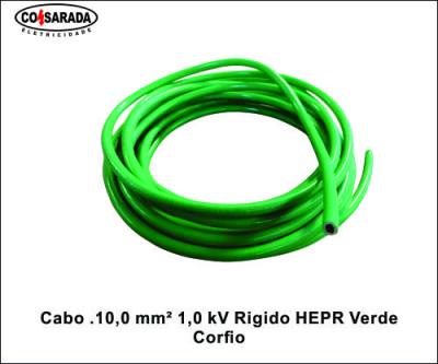 Cabo .10,0 mm² 1,0 kV Rigido HEPR Verde B0205E-VD*