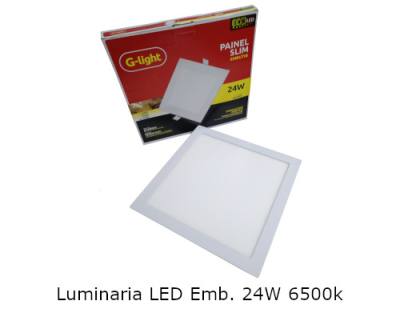 Luminaria LED Slim Quadrada Emb. 24W 6500K 676.17.0113 *