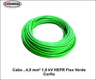 Cabo ..4,0 mm² 1,0 kV HEPR Flex Verde B1023E-VD*