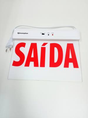 Luminaria Indicativa " Saida " Simples Face *