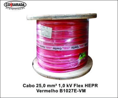 Cabo .25,0 mm² 1,0 kV Flex HEPR Vermelho B1027E-VM*