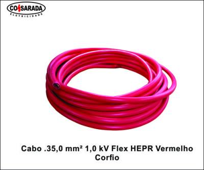 Cabo .35,0 mm² 1,0 kV Flex HEPR Vermelho B1028E-VM*