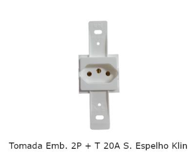 Tomada Emb 2 P + T 20A s/Espelho Klin Branco 43001N2-5/13330048*