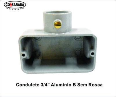 Condulete ..3/4" Aluminio B S/ Rosca*